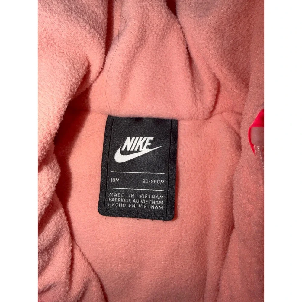 Nike Baby Girls Neon Pink Quilted Puffer Bunting Snowsuit